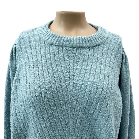 Adyson Parker Knit‎ Pullover Stretch Balloon Long Sleeve Sweater Blue Women M - Picture 13 of 13